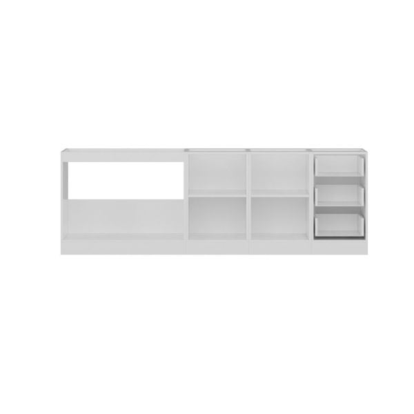 Minar 245 Cm Mutfak Dolabı Beyaz Dore 245-D3-Alt Modül