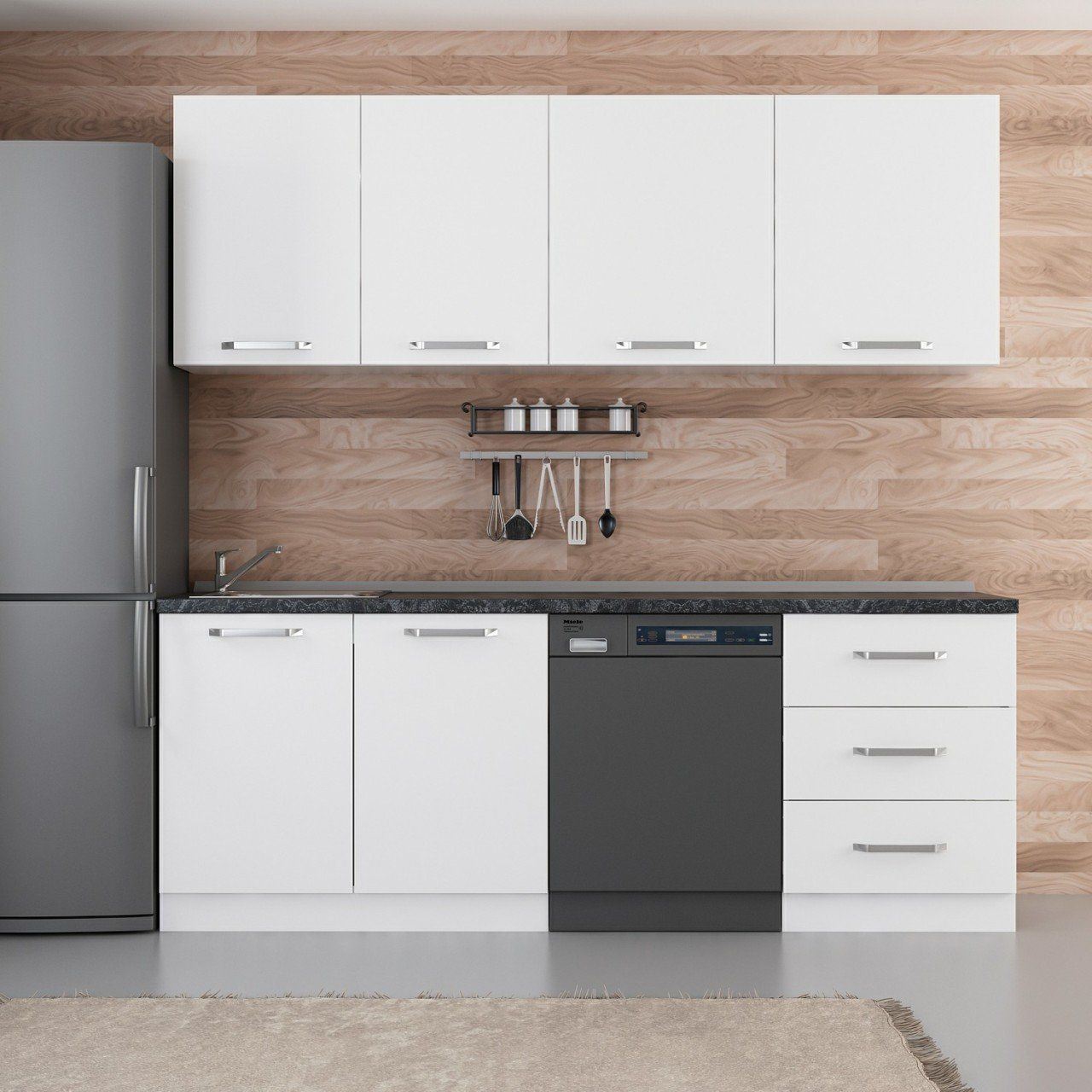 Minar 220 Cm Mutfak Dolabı Beyaz 220-B12