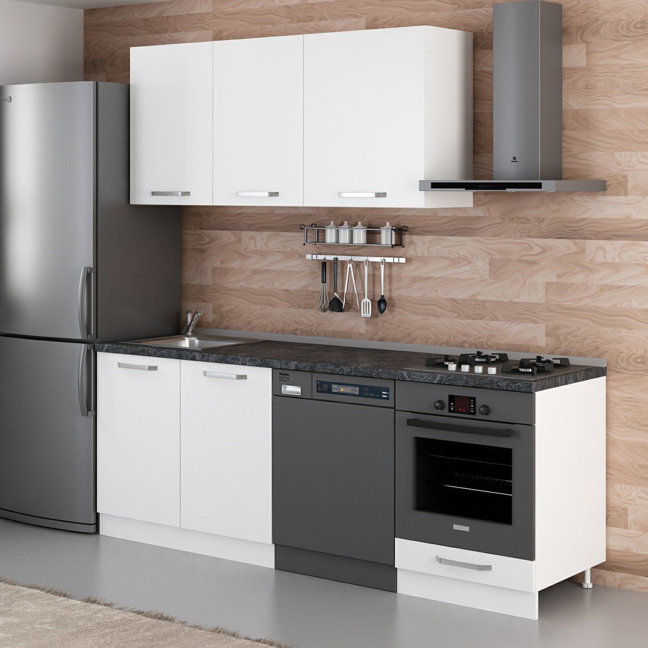 Minar 220 Cm Mutfak Dolabı Beyaz 220-B13