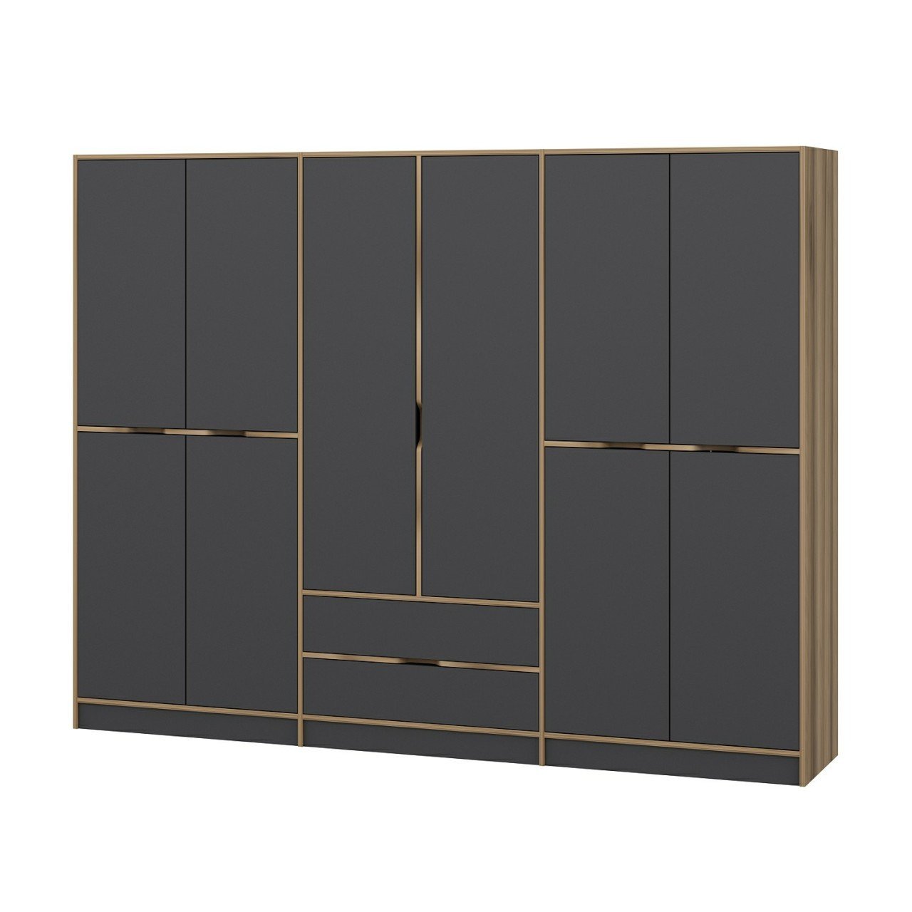 Elina 6 Kapaklı Dolap - Dore/Antrasit