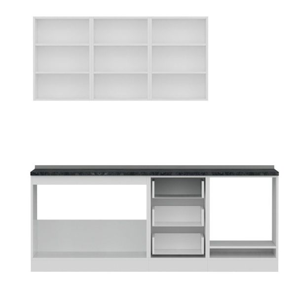 Minar 210 Cm Mutfak Dolabı Beyaz Dore 210-D6