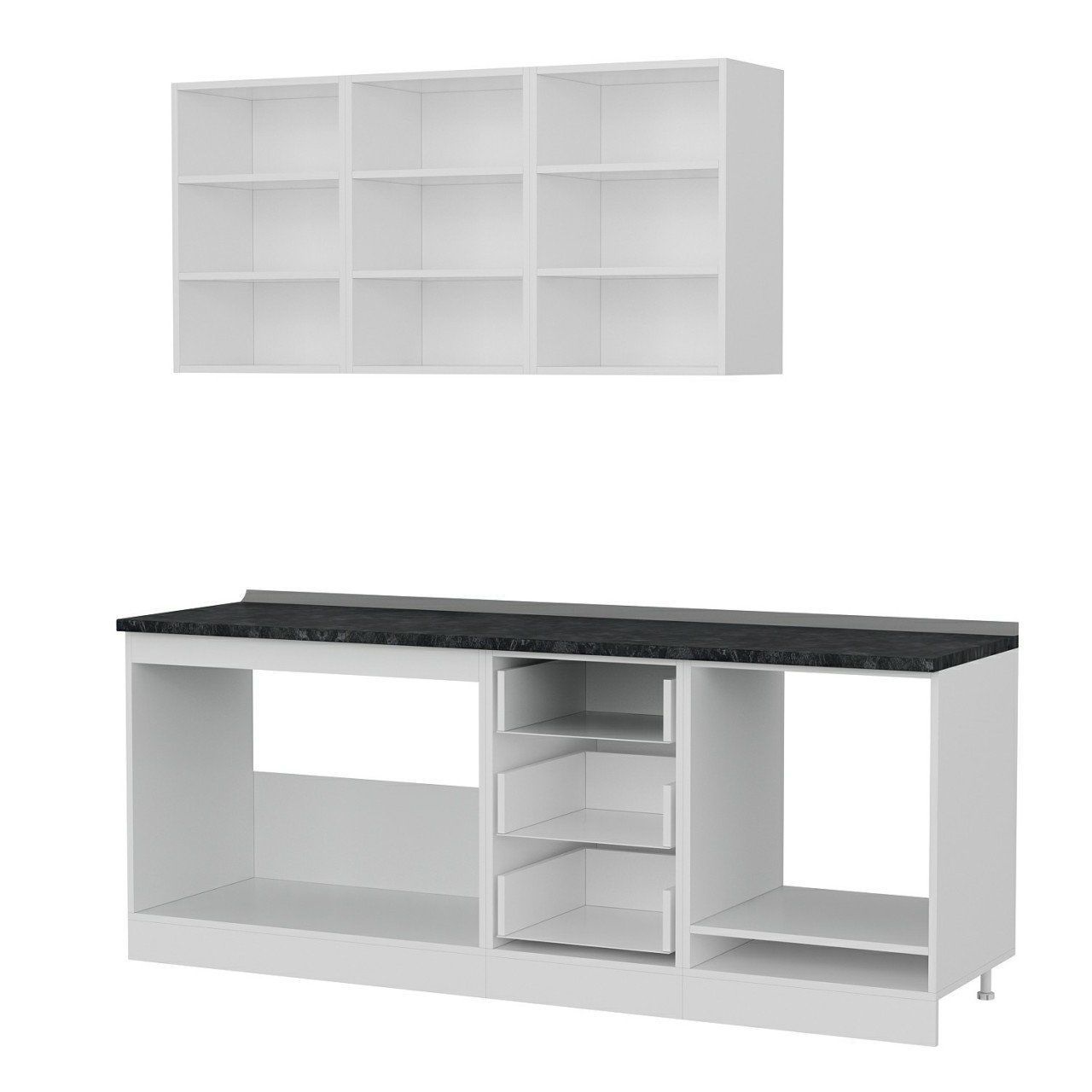 Minar 210 Cm Mutfak Dolabı Beyaz Dore 210-D6