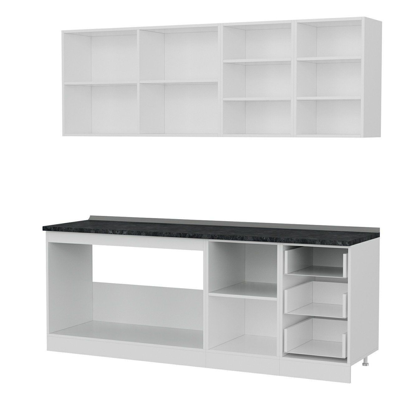 Minar 215 Cm Mutfak Dolabı Beyaz 215-B2