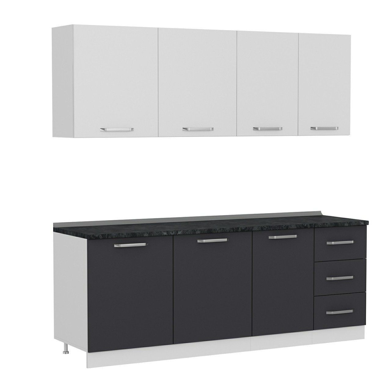 Minar 215 Cm Mutfak Dolabı Beyaz Antrasit 215-A2