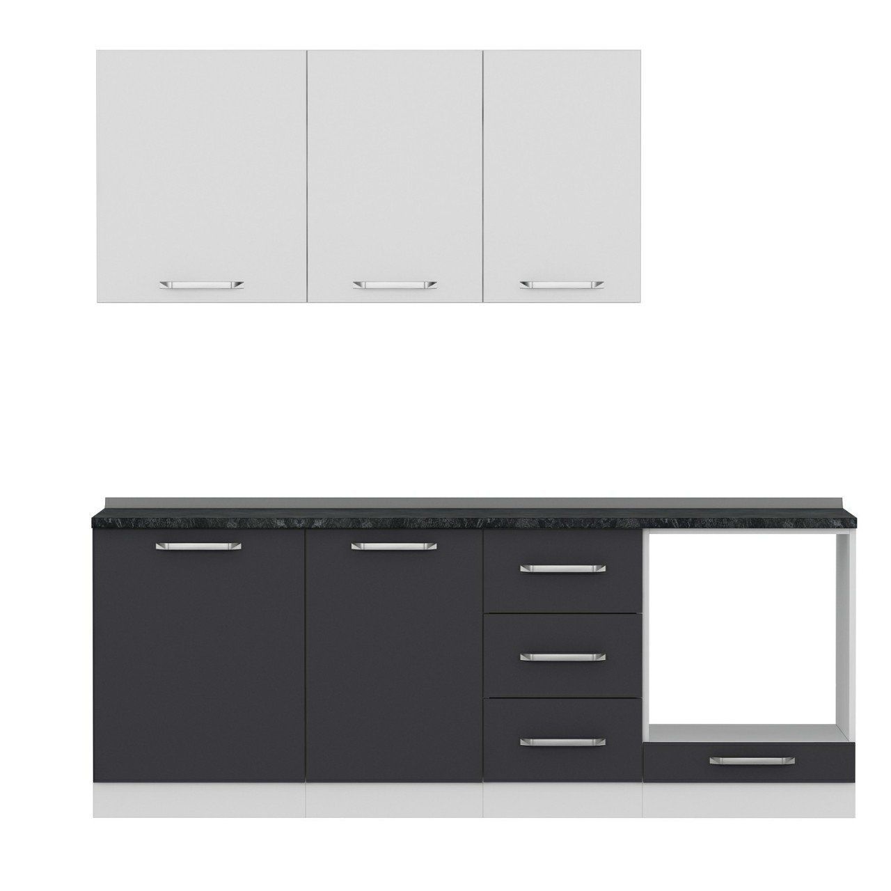 Minar 215 Cm Mutfak Dolabı Beyaz Antrasit 215-A3