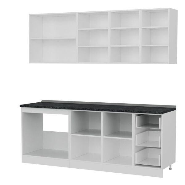 Minar 215 Cm Mutfak Dolabı Beyaz Dore 215-D1