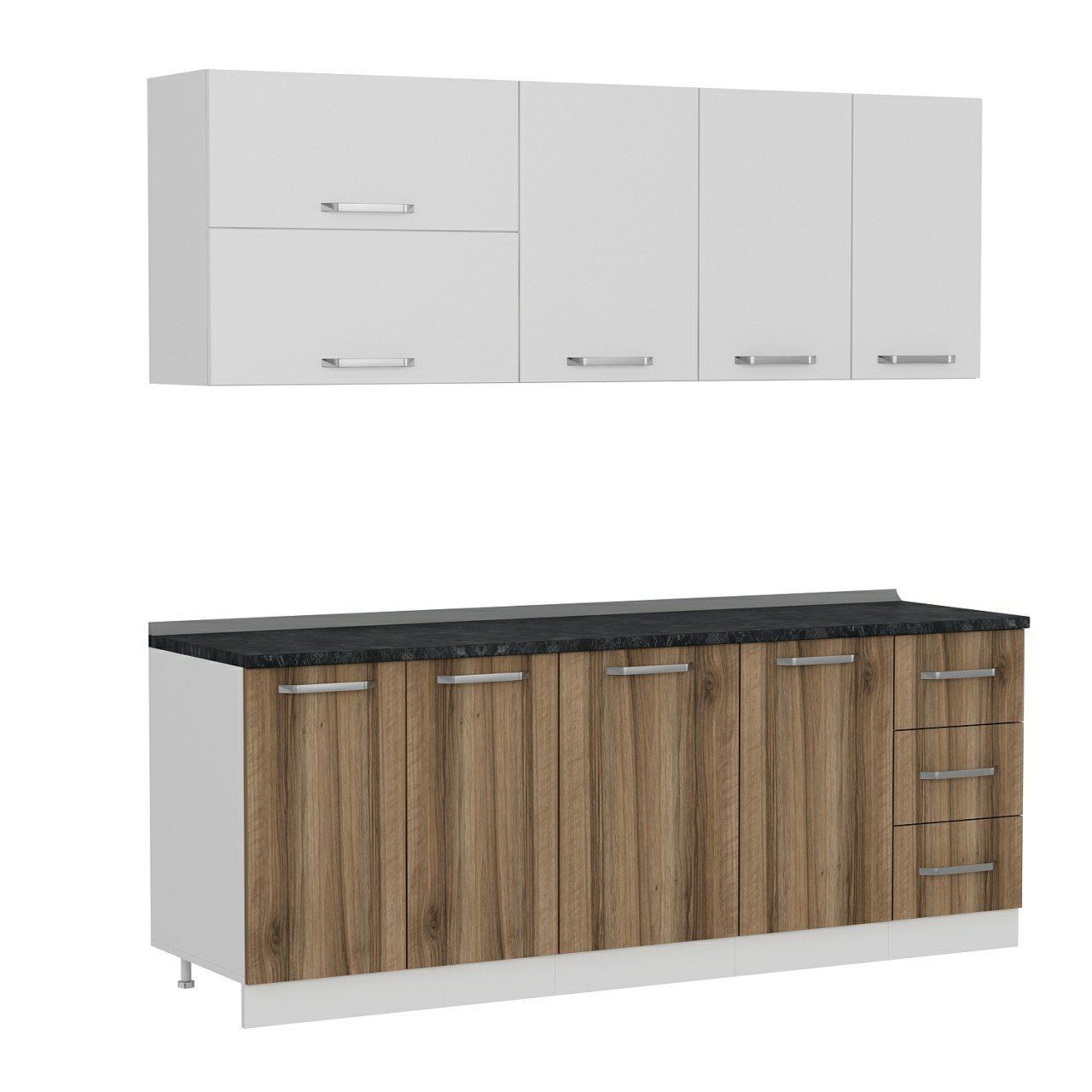 Minar 215 Cm Mutfak Dolabı Beyaz Dore 215-D1