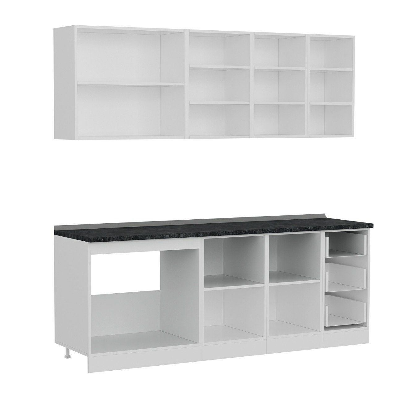 Minar 215 Cm Mutfak Dolabı Beyaz Dore 215-D1