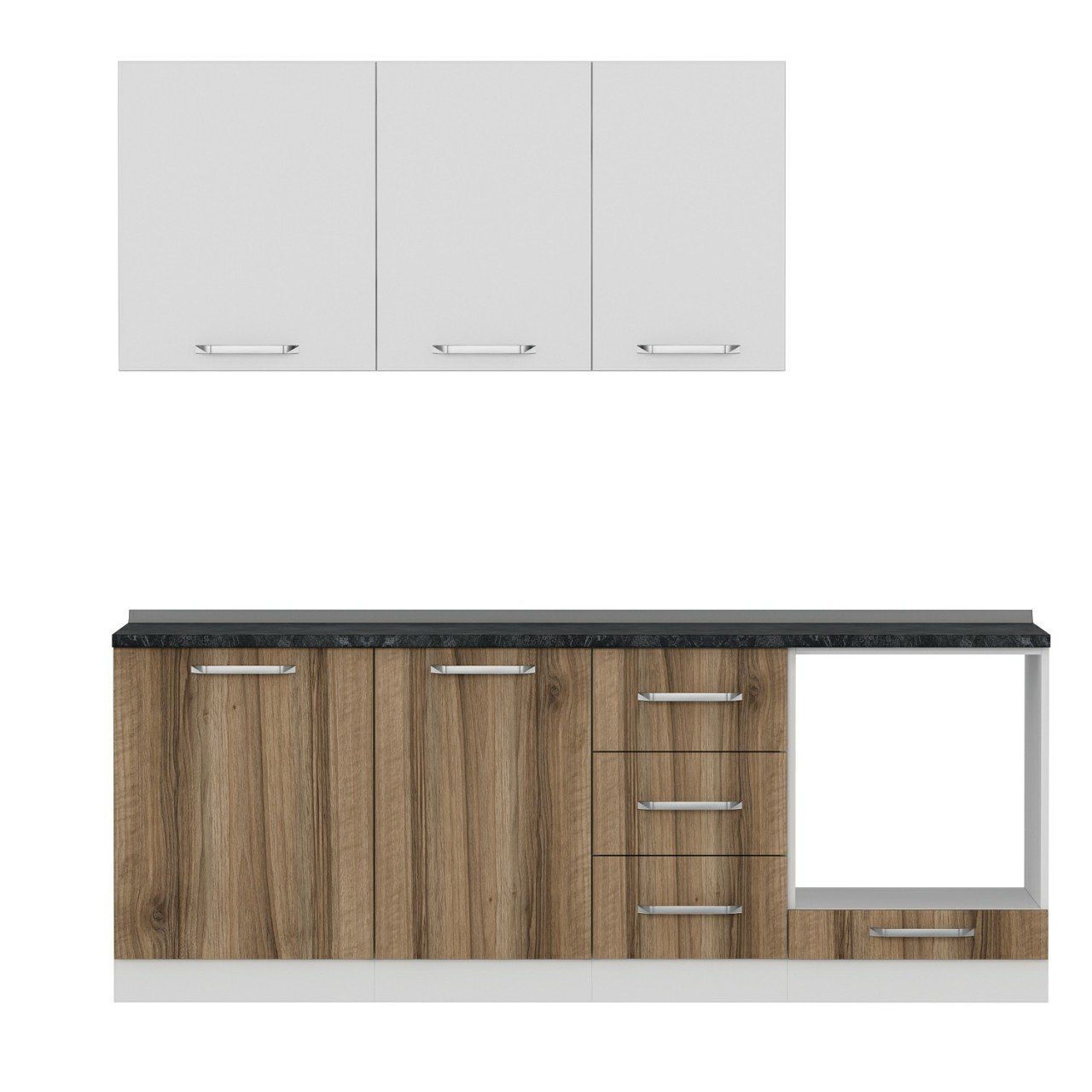 Minar 215 Cm Mutfak Dolabı Beyaz Dore 215-D3