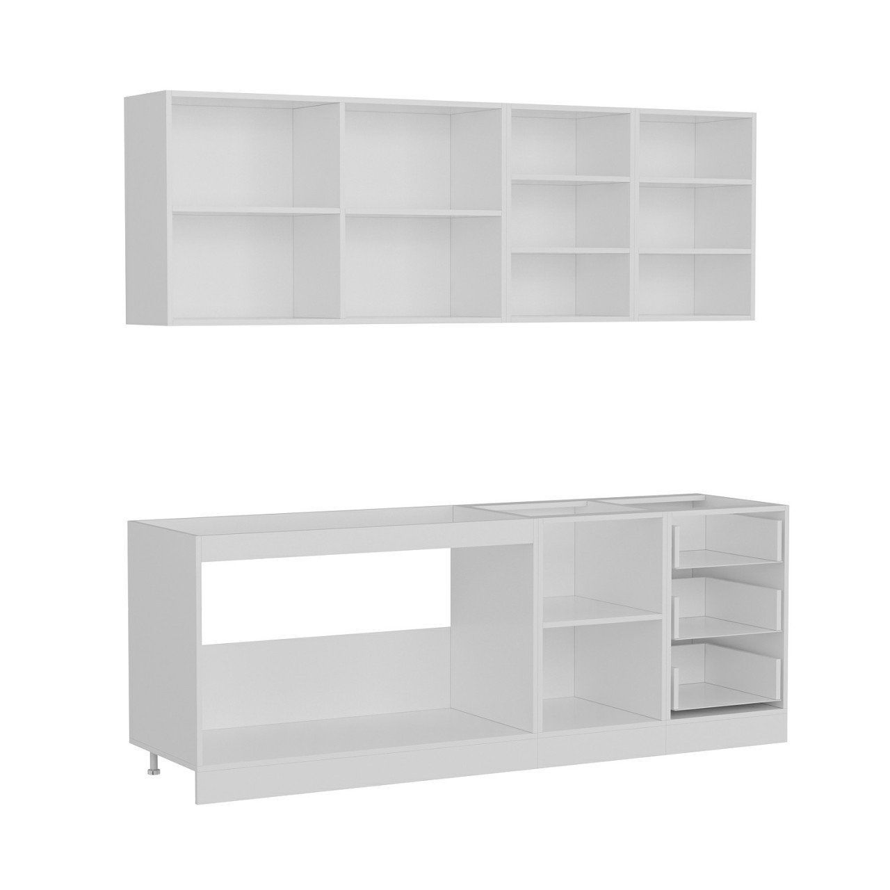 Minar 220 Cm Mutfak Dolabı Beyaz 220-B1