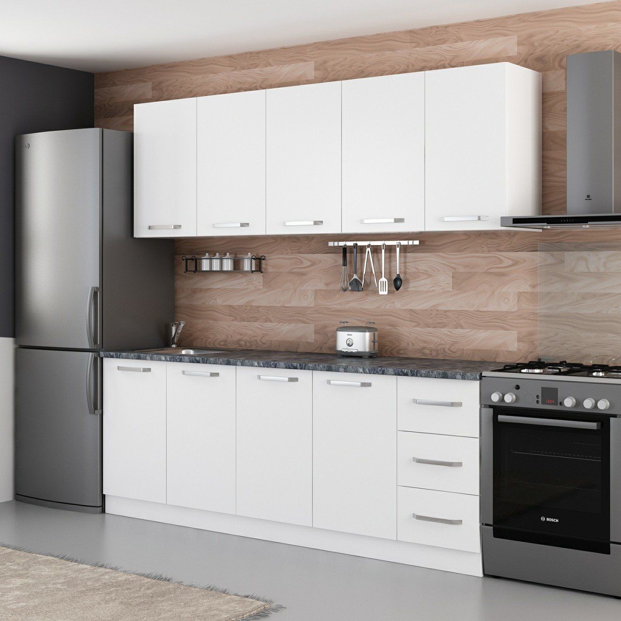 Minar 220 Cm Mutfak Dolabı Beyaz 220-B3