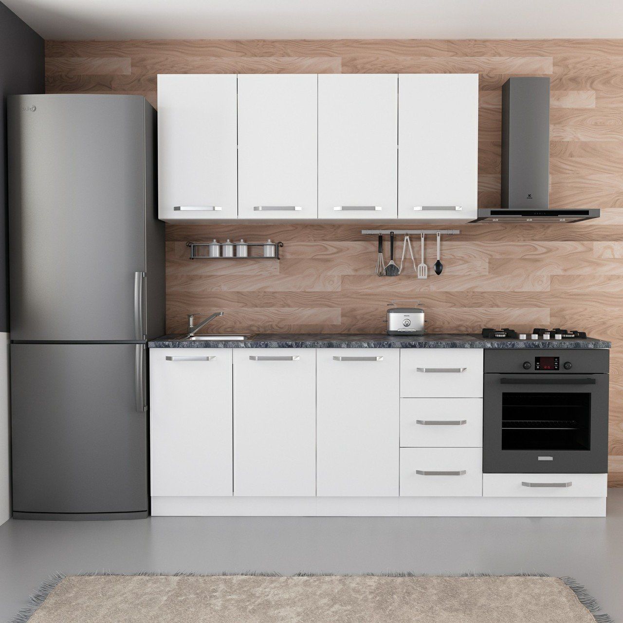 Minar 220 Cm Mutfak Dolabı Beyaz 220-B4