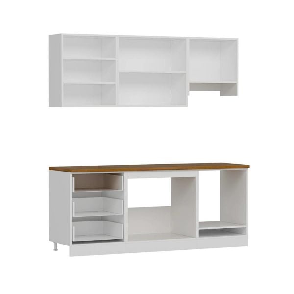 Minar 200 Cm Mbr C+Alm. Cam Mutfak Dolabı Byz Ant 200-Mcacba1