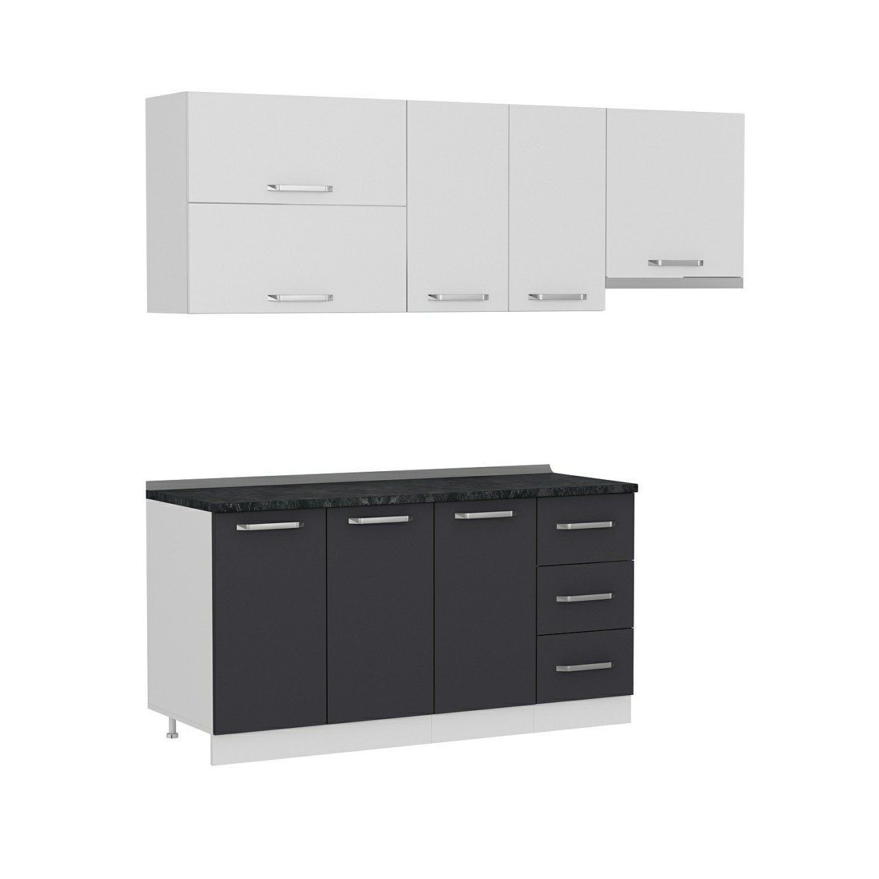 Minar 220 Cm Mutfak Dolabı Beyaz Antrasit 220-A8