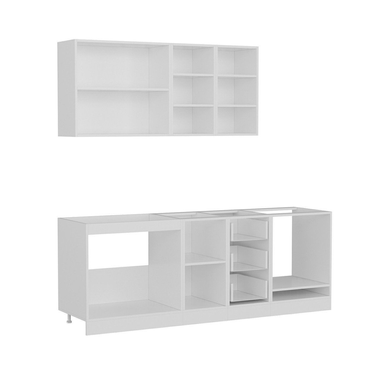 Minar 220 Cm Mutfak Dolabı Beyaz Dore 220-D7