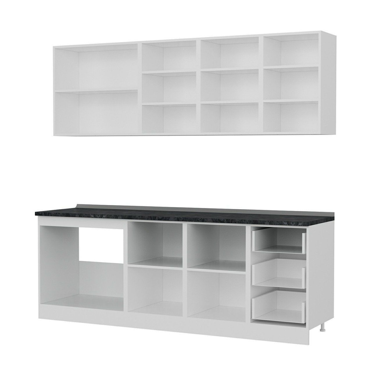 Minar 225 Cm Mutfak Dolabı Beyaz 225-B1