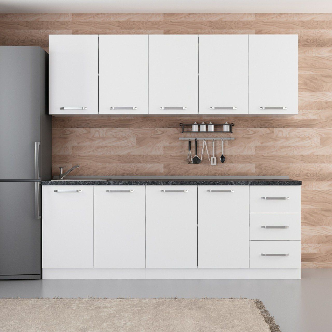 Minar 225 Cm Mutfak Dolabı Beyaz 225-B2