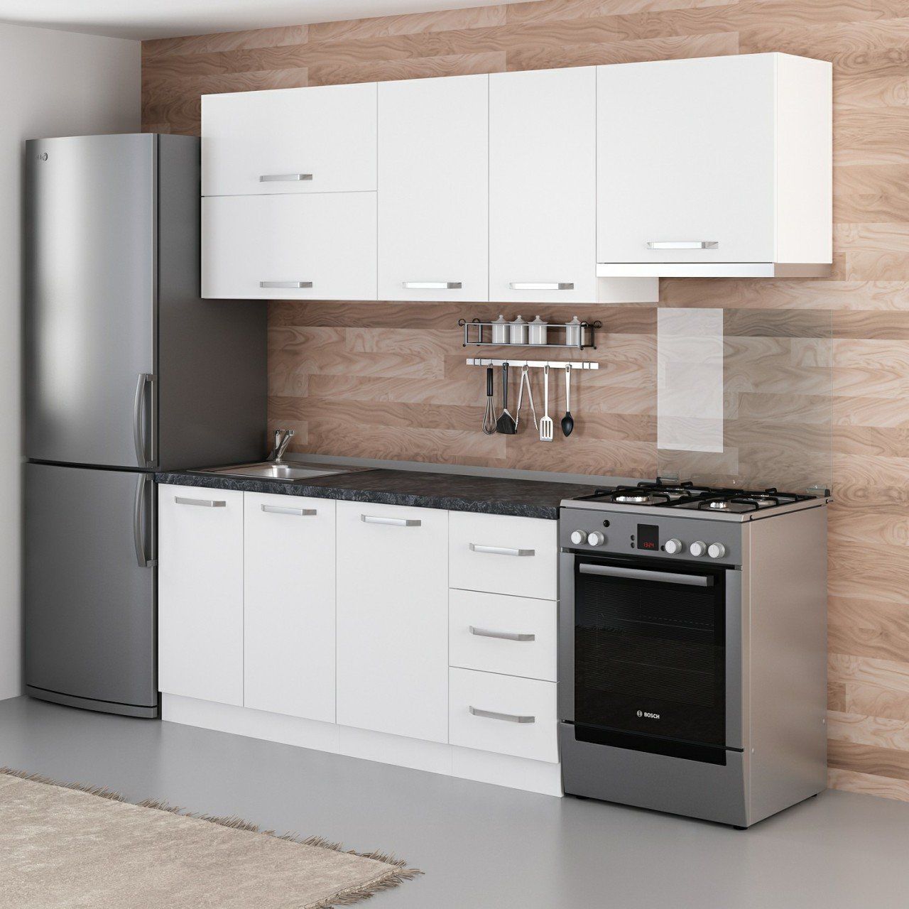 Minar 225 Cm Mutfak Dolabı Beyaz 225-B4