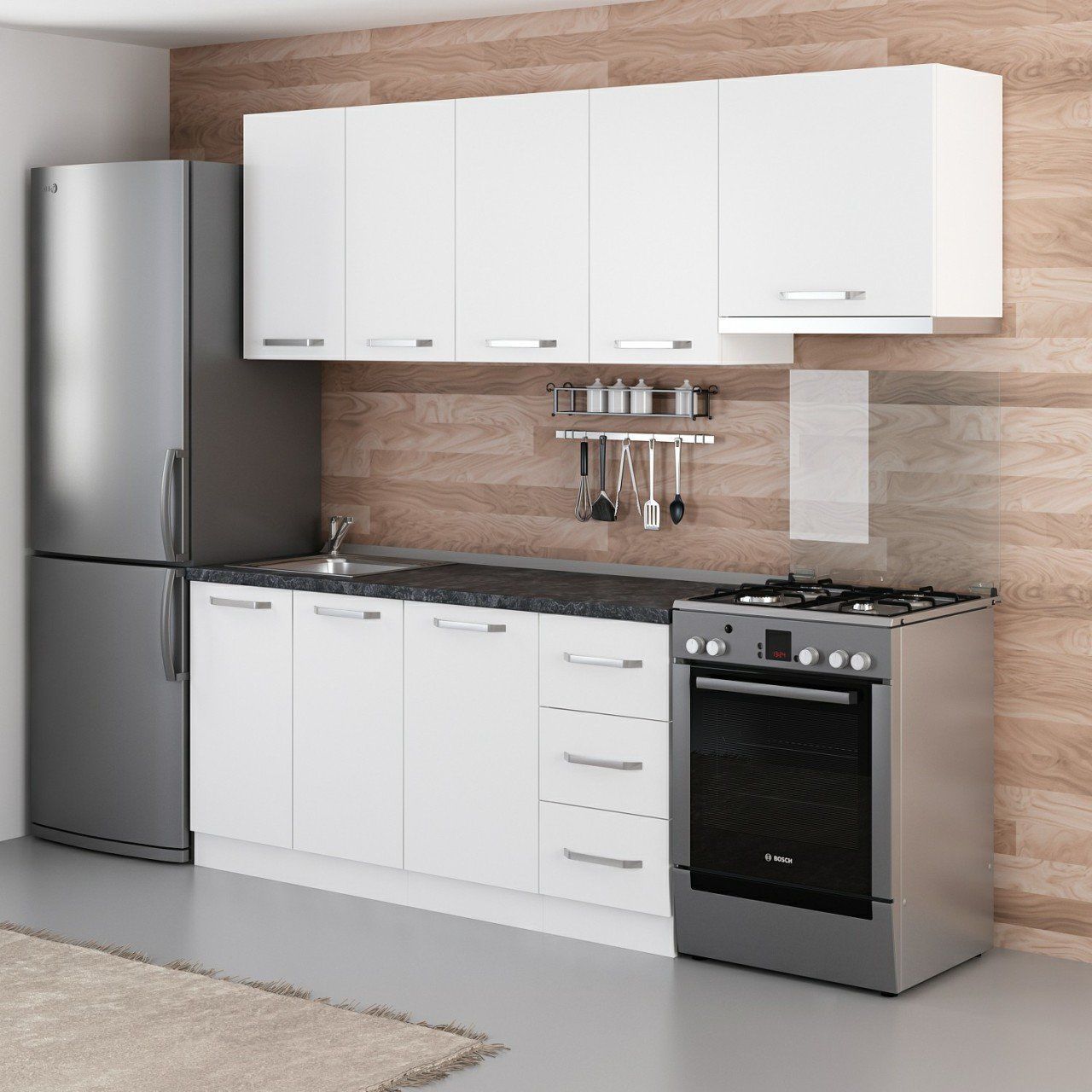 Minar 225 Cm Mutfak Dolabı Beyaz 225-B7