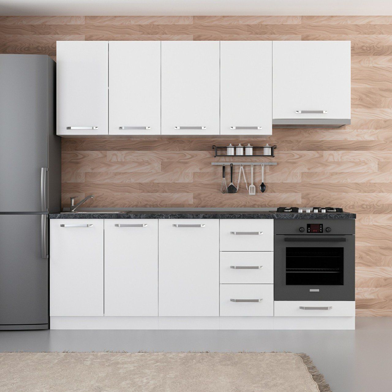 Minar 225 Cm Mutfak Dolabı Beyaz 225-B8