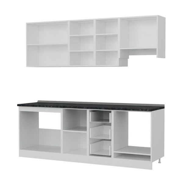 Minar 225 Cm Mutfak Dolabı Beyaz 225-B8