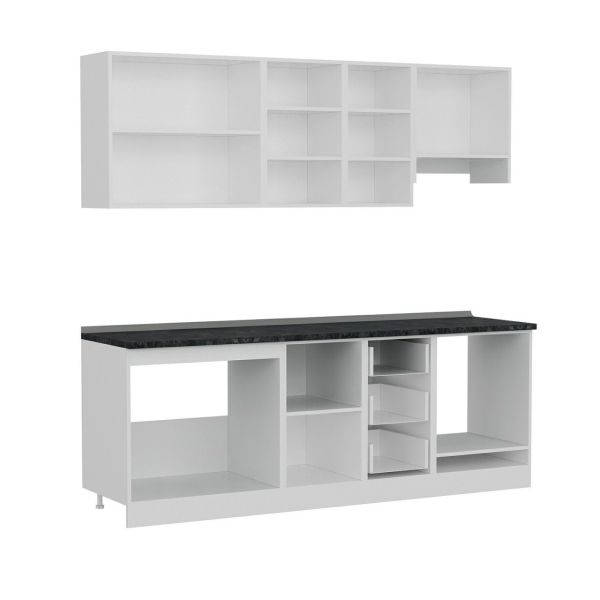 Minar 225 Cm Mutfak Dolabı Beyaz 225-B8