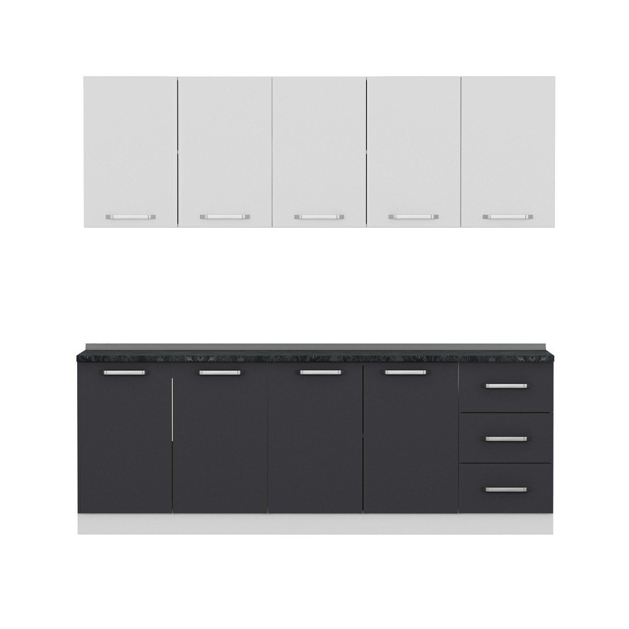 Minar 225 Cm Mutfak Dolabı Beyaz Antrasit 225-A2