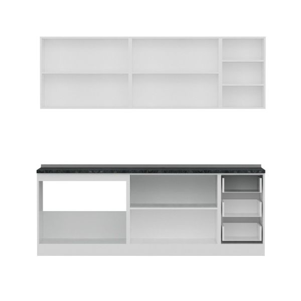 Minar 225 Cm Mutfak Dolabı Beyaz Dore 225-D2