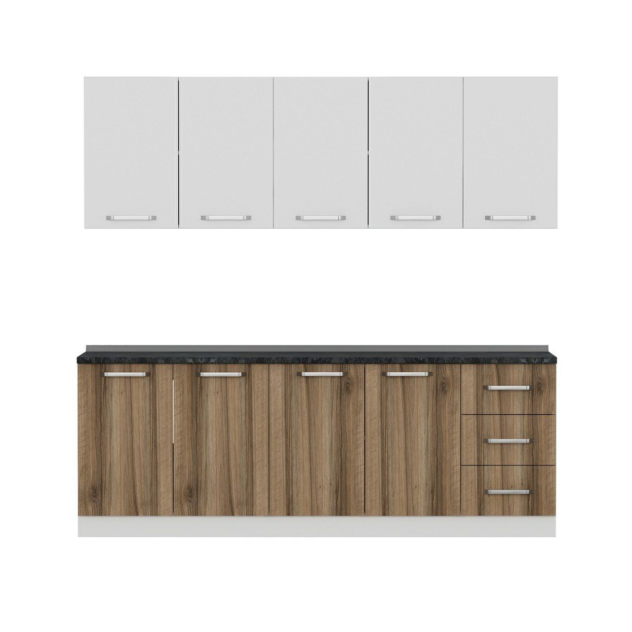 Minar 225 Cm Mutfak Dolabı Beyaz Dore 225-D2