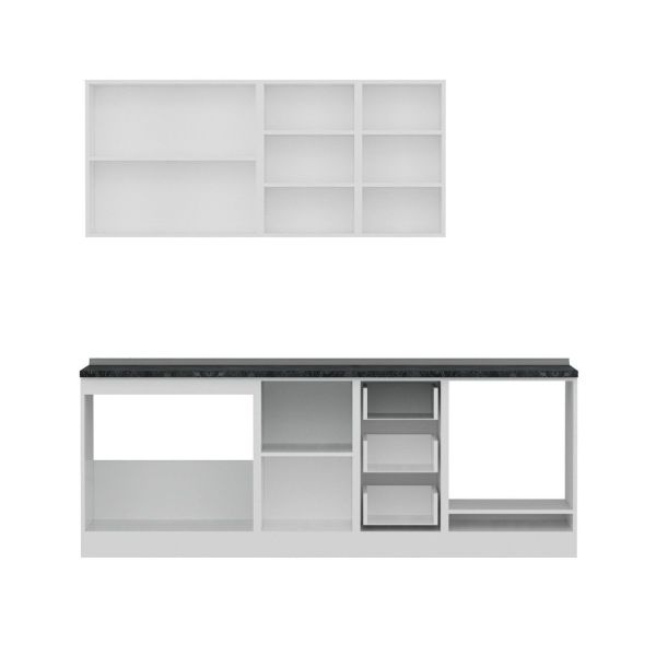 Minar 225 Cm Mutfak Dolabı Beyaz Dore 225-D3