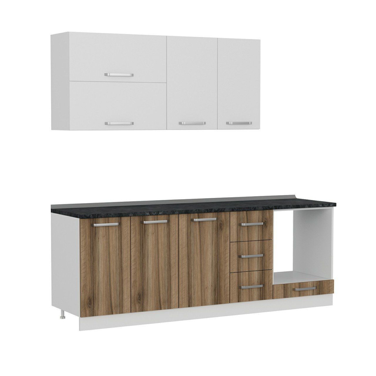 Minar 225 Cm Mutfak Dolabı Beyaz Dore 225-D3