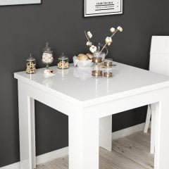 Minar Moskau Yemek Masası - Parlak Beyaz