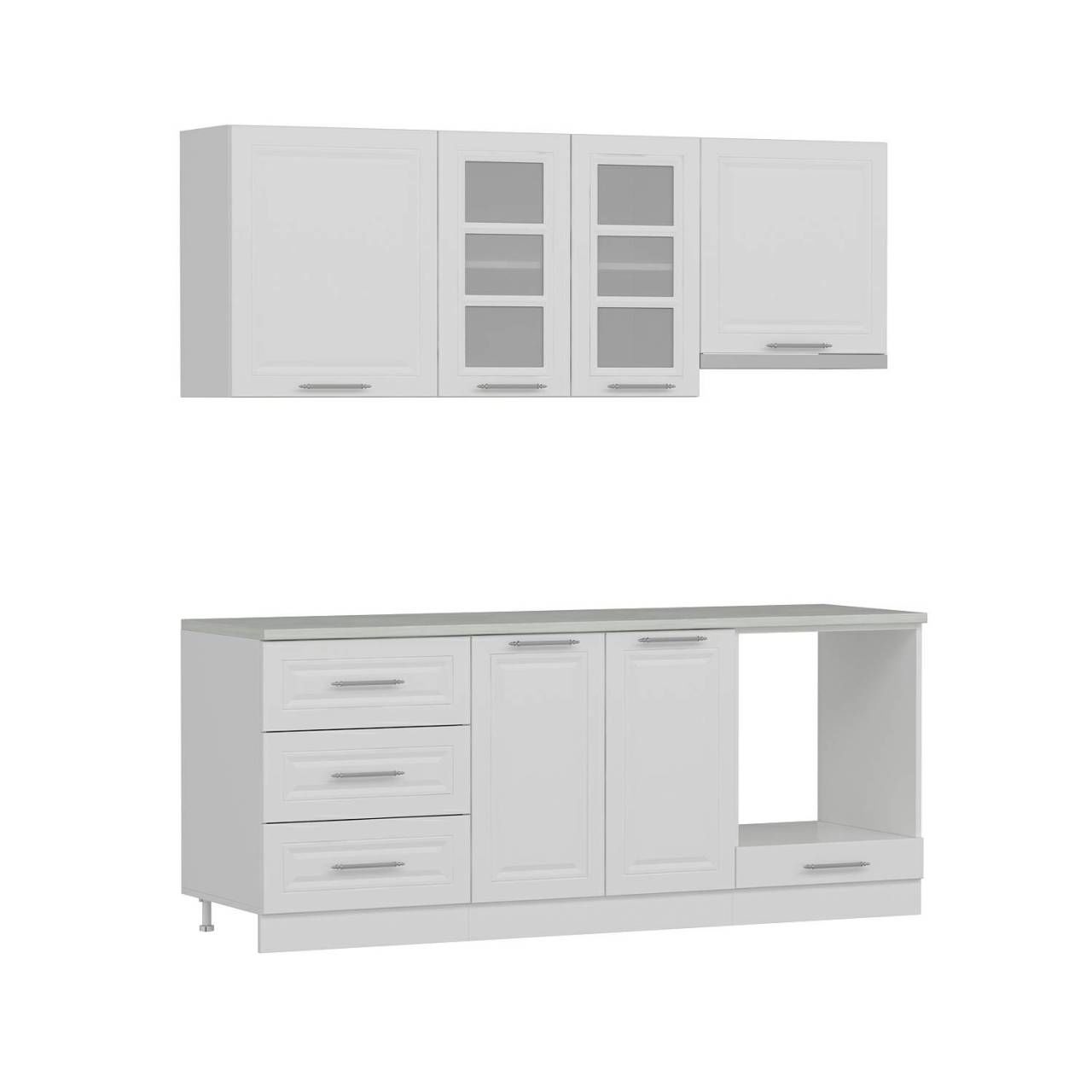 MİNAR 200 CM MEBRAN C MUTFAK DOLABI BEYAZ 200-MCB1