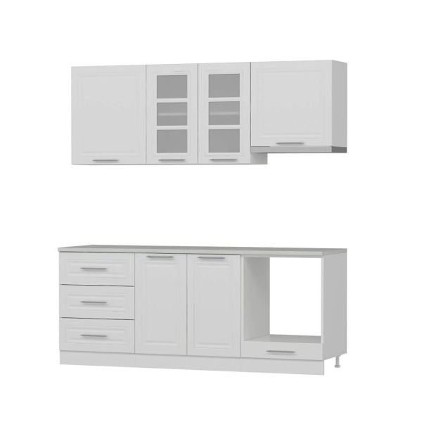 MİNAR 200 CM MEBRAN C MUTFAK DOLABI BEYAZ 200-MCB1