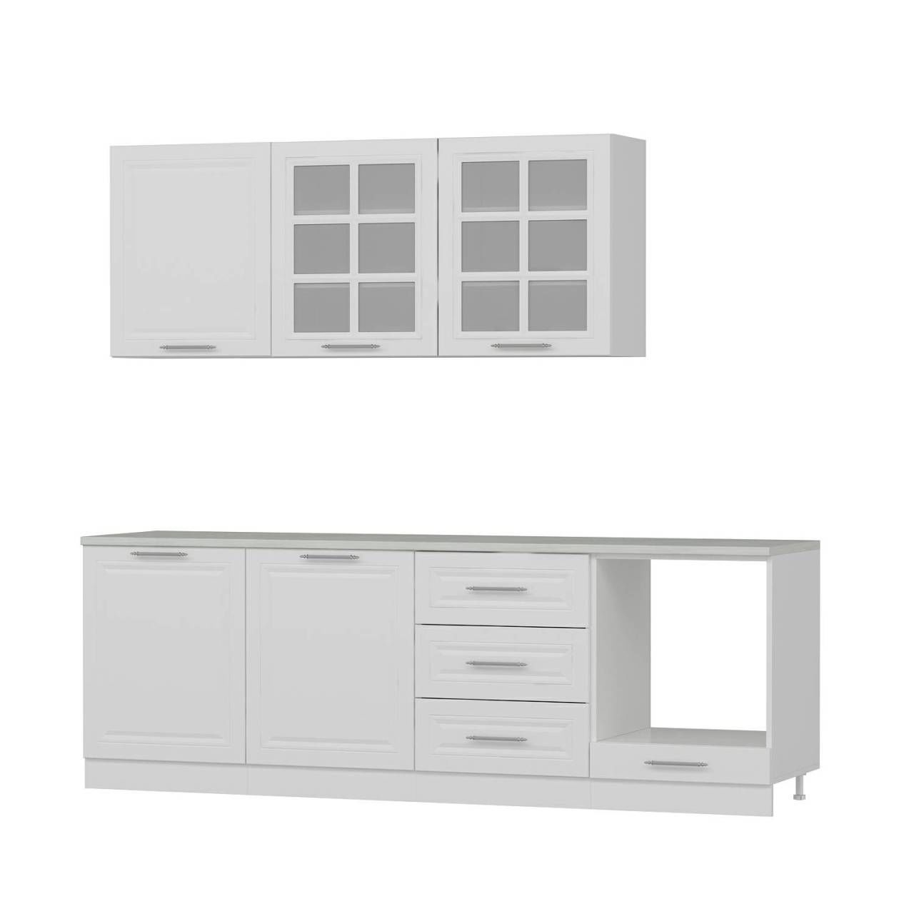 MİNAR 240 CM MEBRAN C MUTFAK DOLABI BEYAZ 240-MCB3