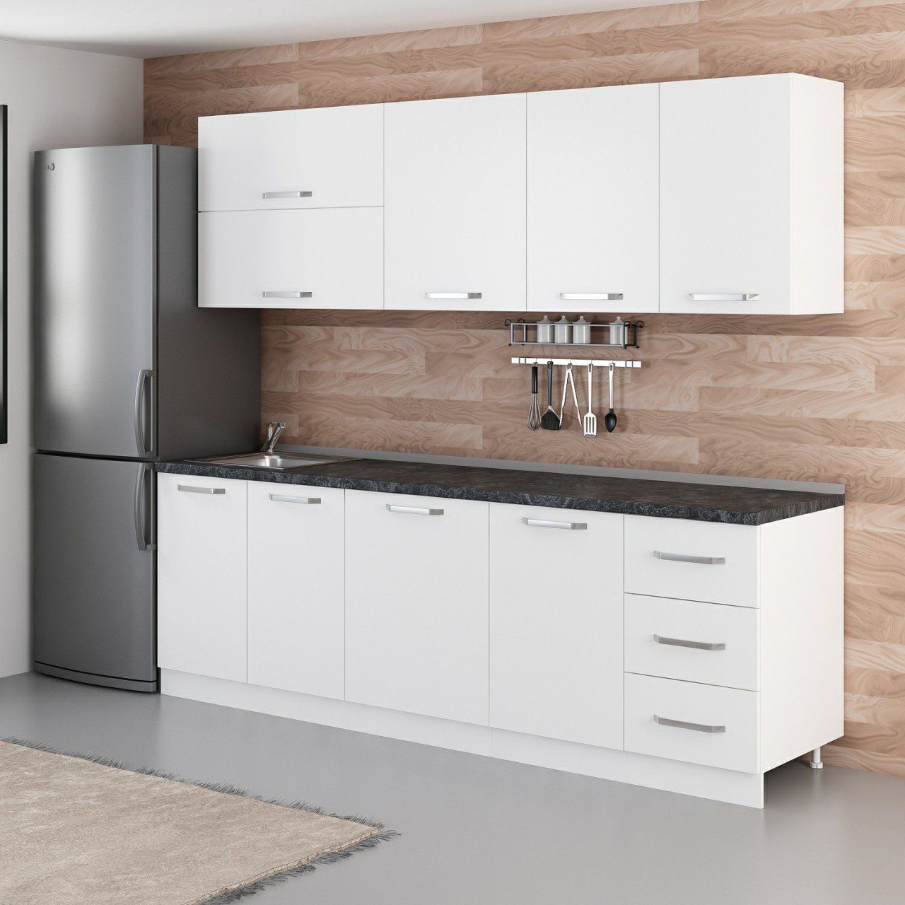 Minar 245 Cm Mutfak Dolabı Beyaz 245-B2