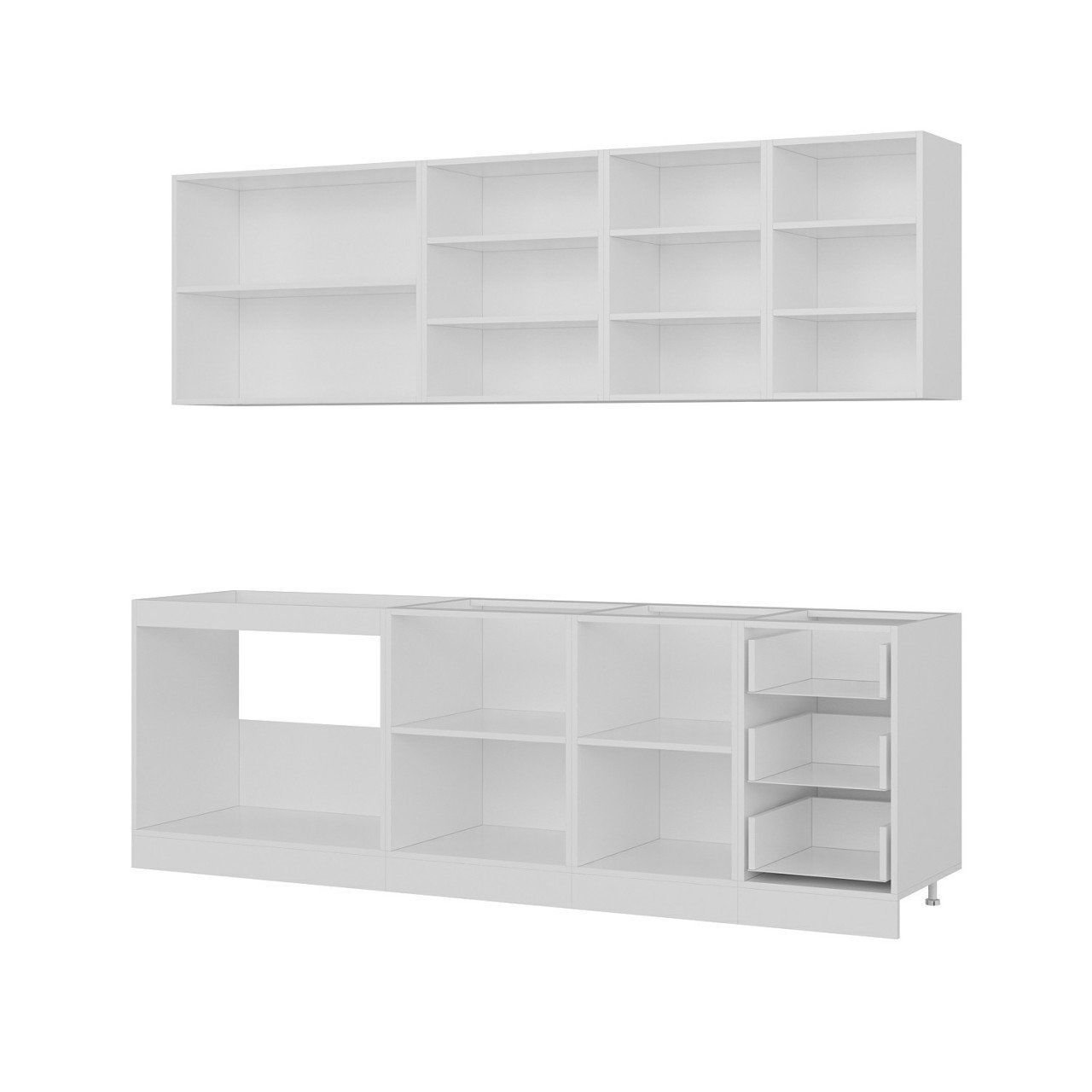 Minar 245 Cm Mutfak Dolabı Beyaz 245-B2