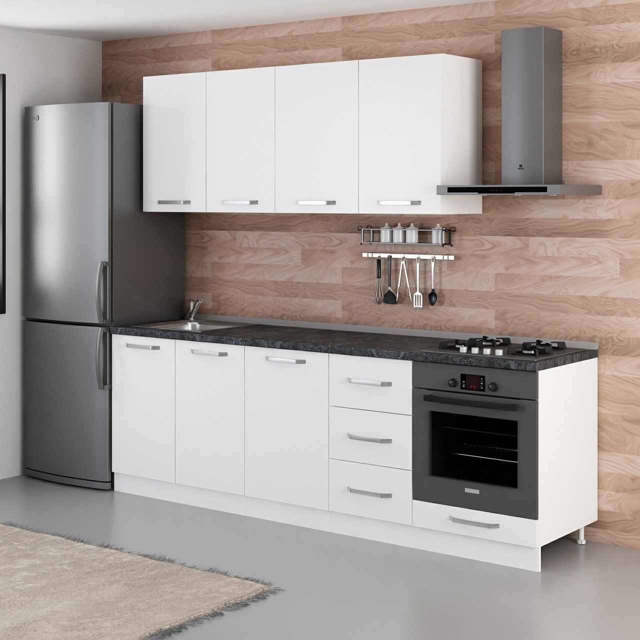 Minar 245 Cm Mutfak Dolabı Beyaz 245-B7