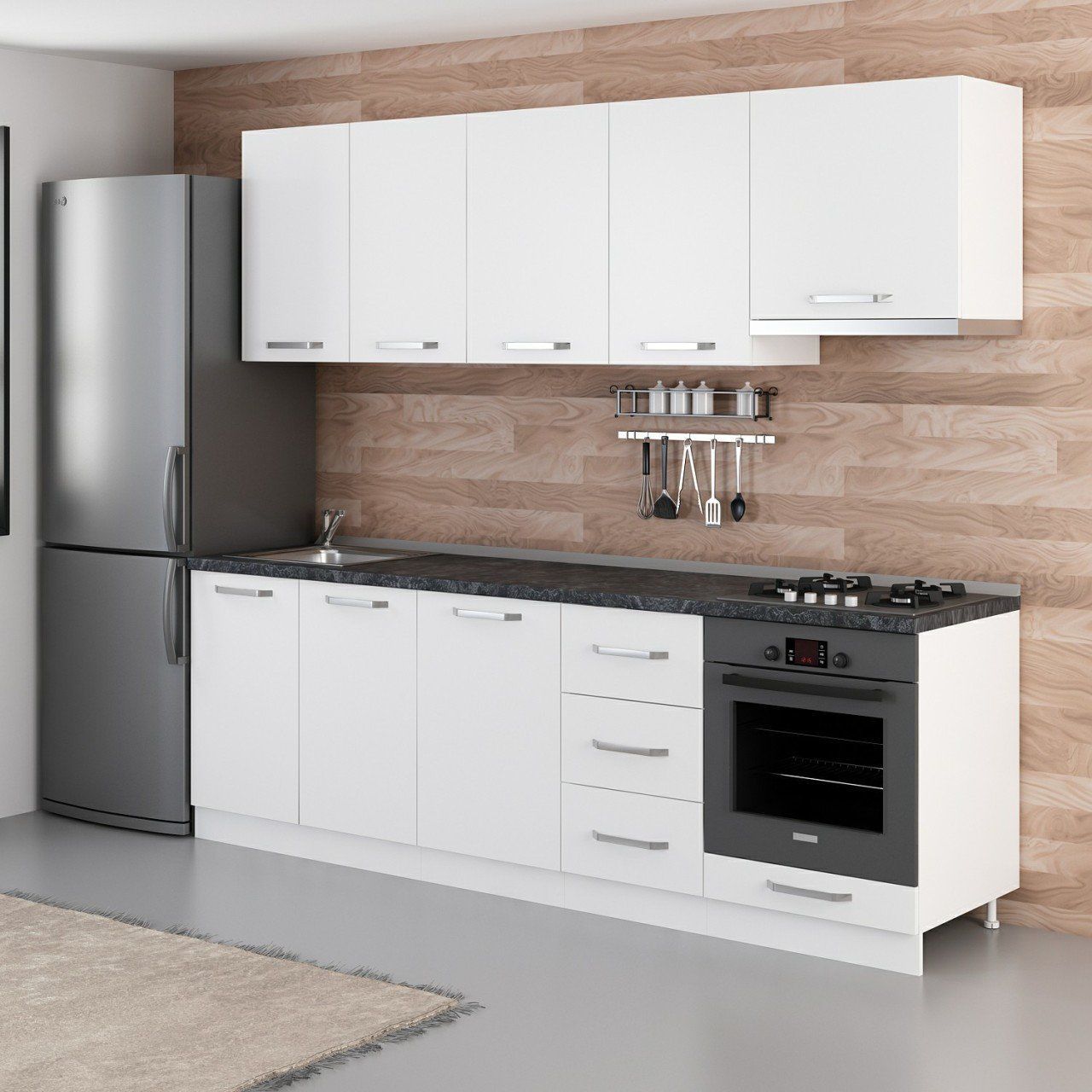 Minar 245 Cm Mutfak Dolabı Beyaz 245-B9