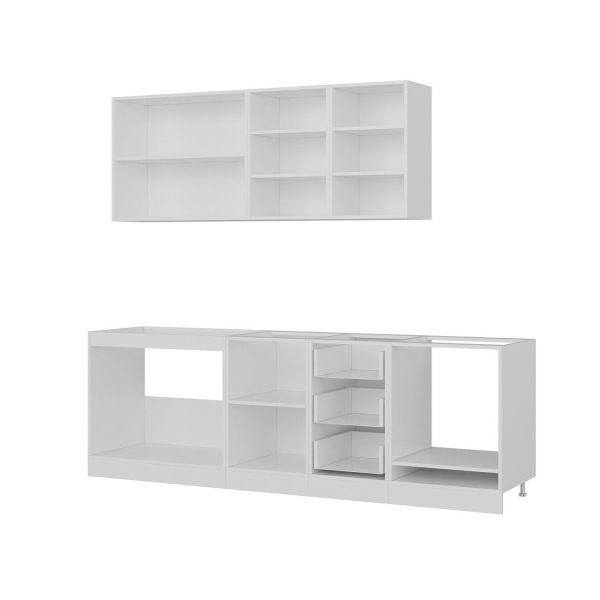 Minar 245 Cm Mutfak Dolabı Beyaz Antrasit 245-A7