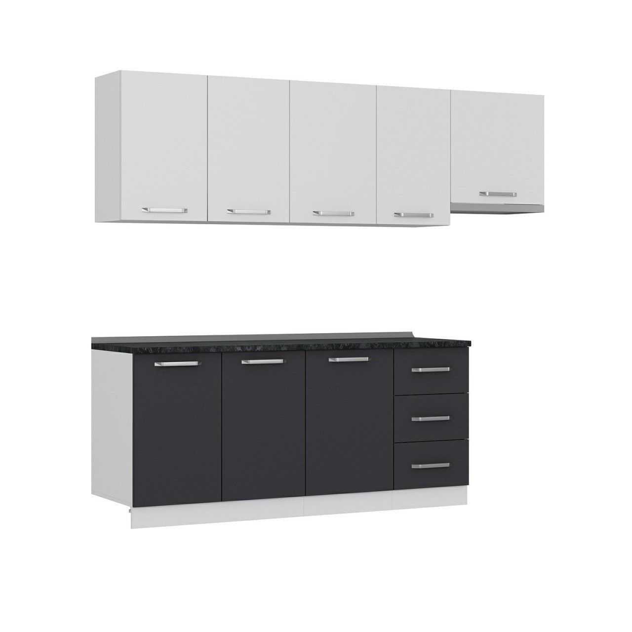 Minar 245 Cm Mutfak Dolabı Beyaz Antrasit 245-A8