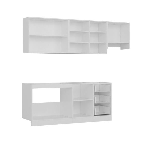 Minar 245 Cm Mutfak Dolabı Beyaz Antrasit 245-A8