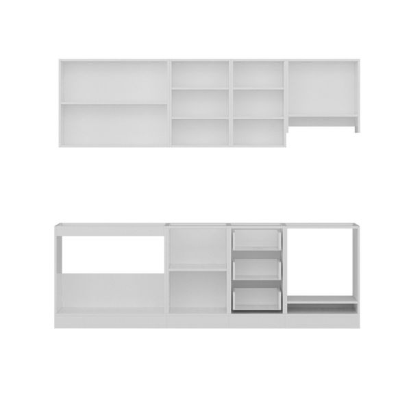 Minar 245 Cm Mutfak Dolabı Beyaz Antrasit 245-A9