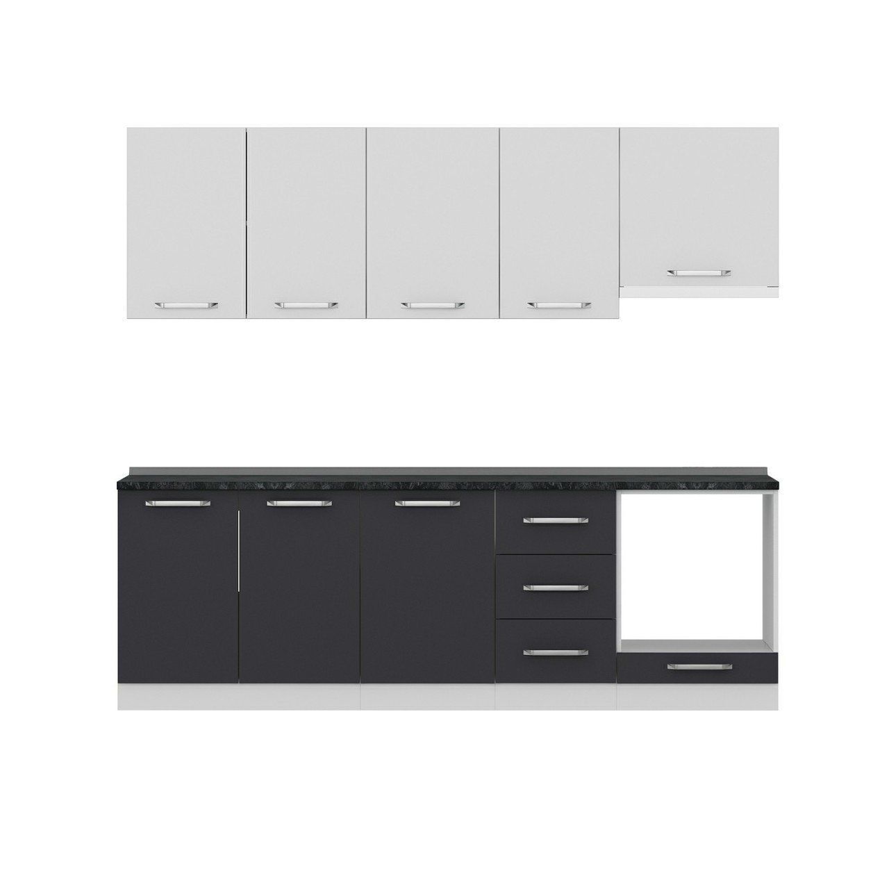 Minar 245 Cm Mutfak Dolabı Beyaz Antrasit 245-A9