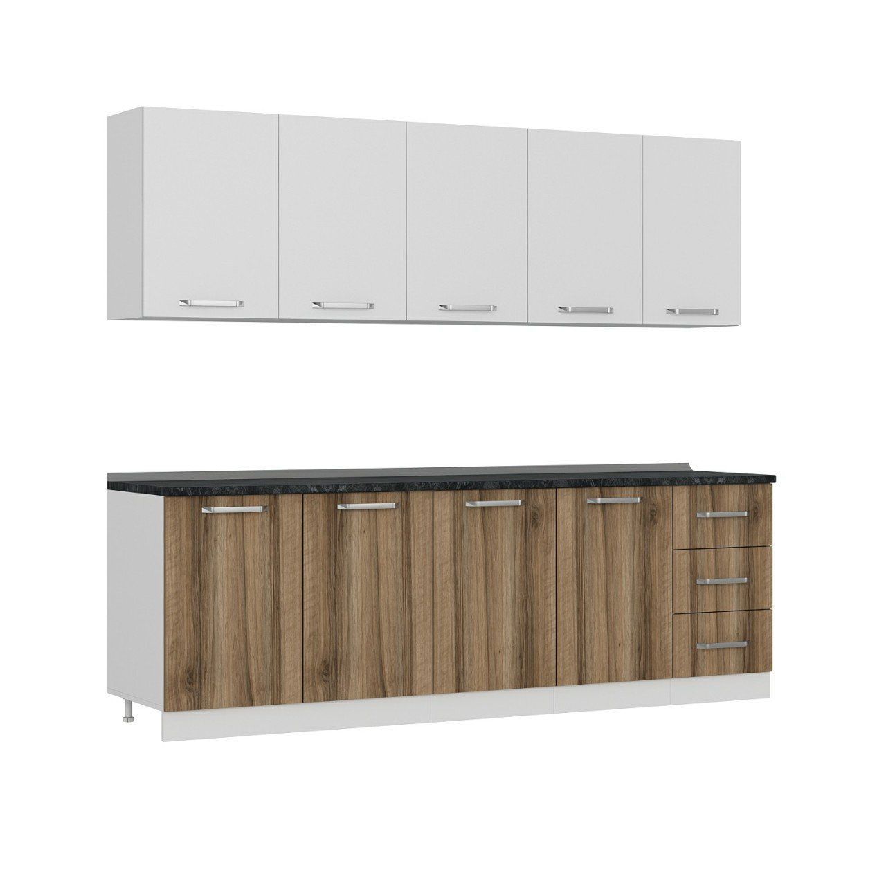 Minar 245 Cm Mutfak Dolabı Beyaz Dore 245-D3