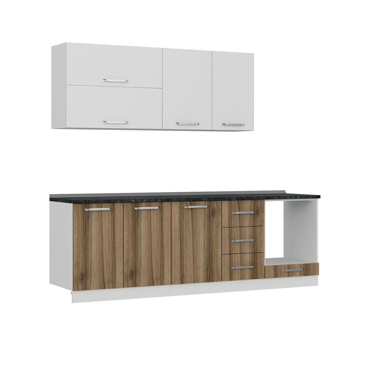 Minar 245 Cm Mutfak Dolabı Beyaz Dore 245-D4