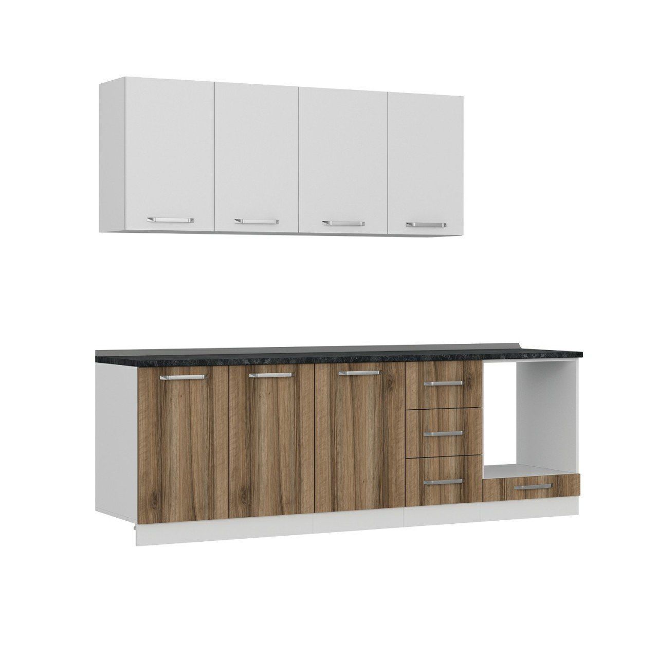 Minar 245 Cm Mutfak Dolabı Beyaz Dore 245-D7