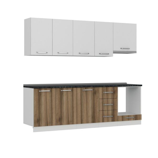 Minar 245 Cm Mutfak Dolabı Beyaz Dore 245-D9