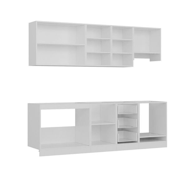 Minar 245 Cm Mutfak Dolabı Beyaz Dore 245-D9