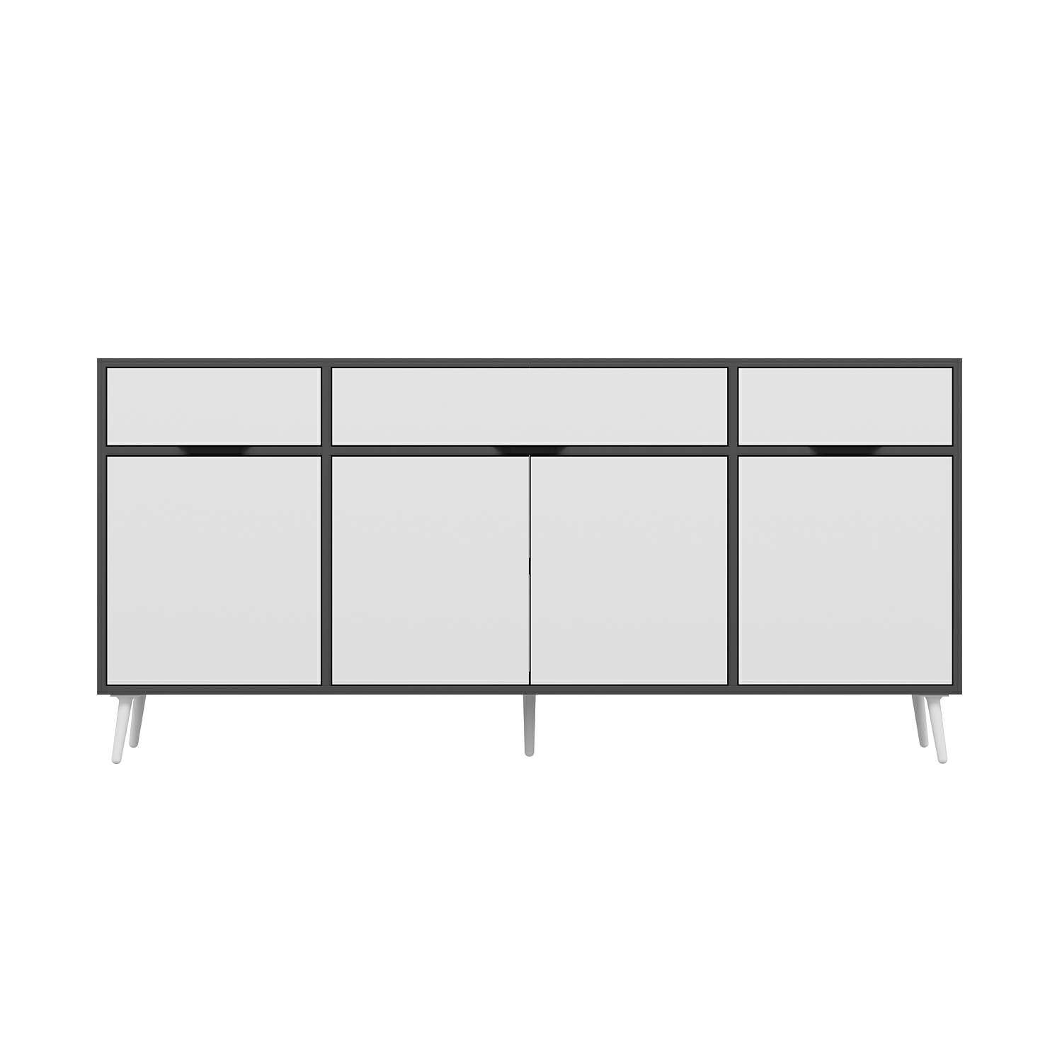 Elina Ayaklı Konsol - Antrasit/Beyaz